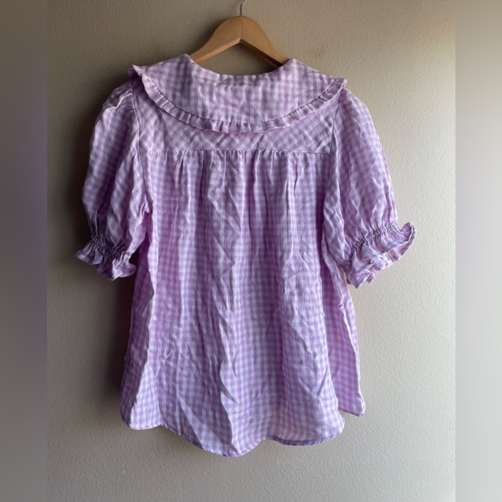 FRNCH Women Purple Blouse XS - Picture 4 of 7